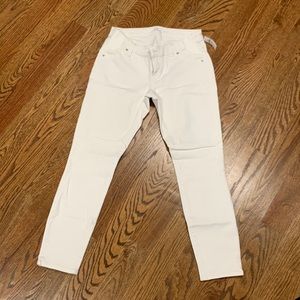 Maternity side panel NWT white denim